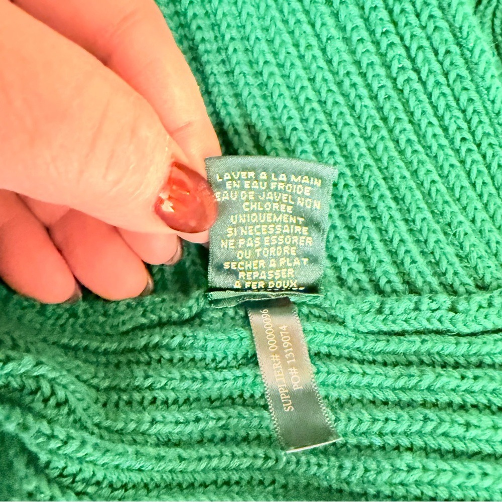 Lauren Ralph Lauren‎ Green Double-Breasted 100% cotton Women's Sweater size 3XL - Picture 11 of 11